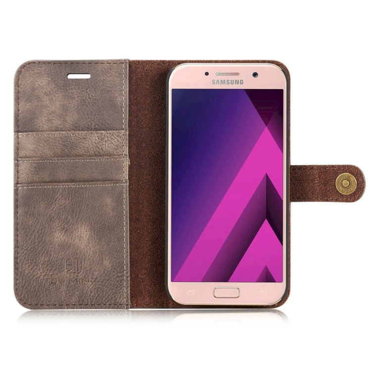 DG.MING for Galaxy A7 (2017) / A720 Crazy Horse Texture Horizontal Flip Detachable Magnetic Protective Case with Holder & Card Slots & Wallet