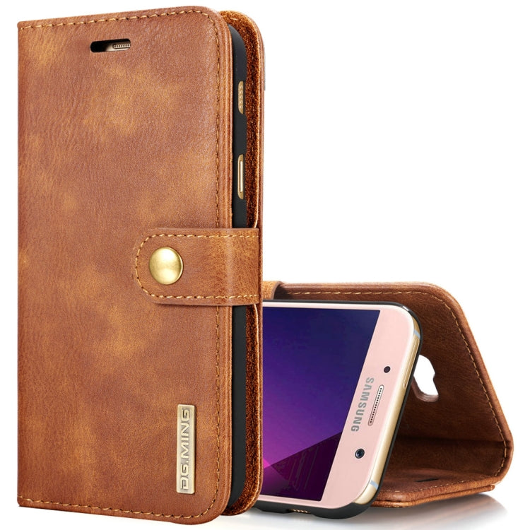 DG.MING for Galaxy A7 (2017) / A720 Crazy Horse Texture Horizontal Flip Detachable Magnetic Protective Case with Holder & Card Slots & Wallet