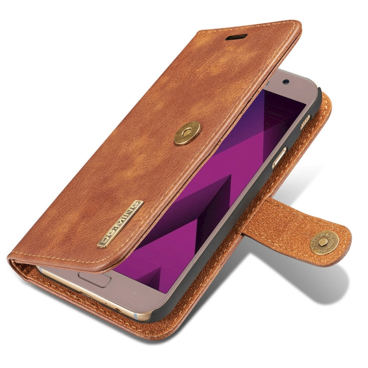 DG.MING for Galaxy A7 (2017) / A720 Crazy Horse Texture Horizontal Flip Detachable Magnetic Protective Case with Holder & Card Slots & Wallet