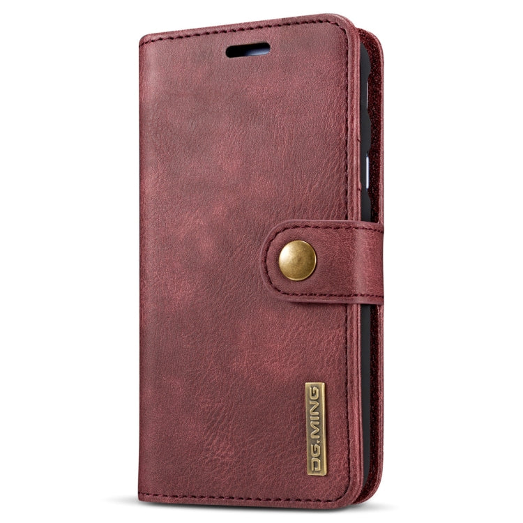 DG.MING for Galaxy J3 (2017) / J330 (EU Version) Crazy Horse Texture Horizontal Flip Detachable Magnetic Protective Case with Holder & Card Slots & Wallet