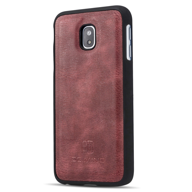 DG.MING for Galaxy J3 (2017) / J330 (EU Version) Crazy Horse Texture Horizontal Flip Detachable Magnetic Protective Case with Holder & Card Slots & Wallet