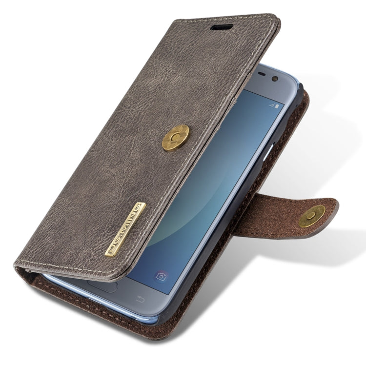 DG.MING for Galaxy J5 (2017) / J530 (EU Version) Crazy Horse Texture Horizontal Flip Detachable Magnetic Protective Case with Holder & Card Slots & Wallet