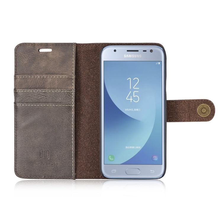 DG.MING for Galaxy J5 (2017) / J530 (EU Version) Crazy Horse Texture Horizontal Flip Detachable Magnetic Protective Case with Holder & Card Slots & Wallet