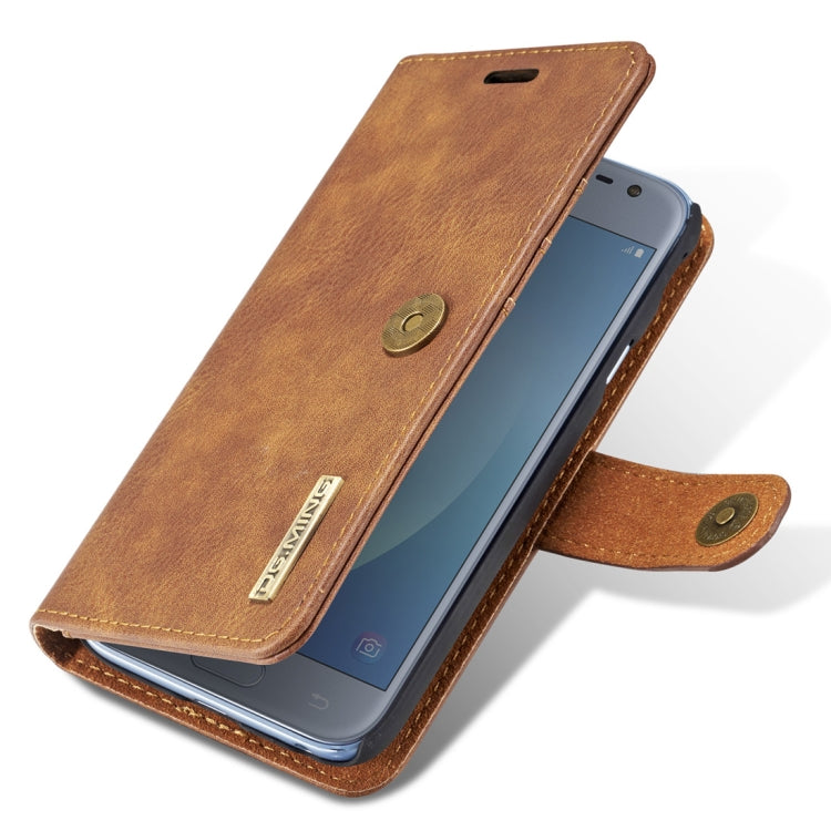 DG.MING for Galaxy J5 (2017) / J530 (EU Version) Crazy Horse Texture Horizontal Flip Detachable Magnetic Protective Case with Holder & Card Slots & Wallet
