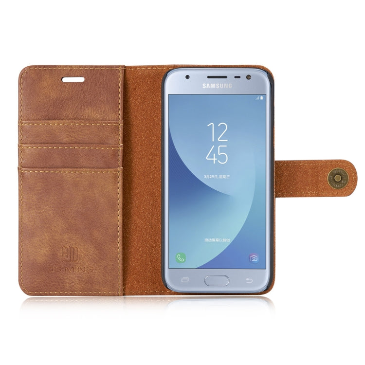 DG.MING for Galaxy J5 (2017) / J530 (EU Version) Crazy Horse Texture Horizontal Flip Detachable Magnetic Protective Case with Holder & Card Slots & Wallet