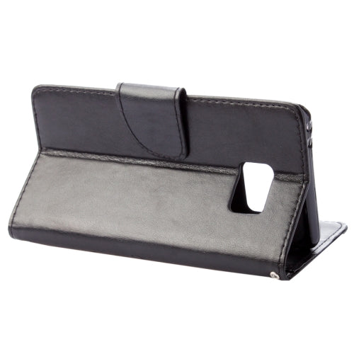 For Galaxy Note 7 / N930 Wallet Style Pressed Flowers Horizontal Flip Leather Case with Holder & Card Slots & Lanyard