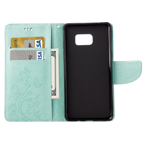 For Galaxy Note 7 / N930 Wallet Style Pressed Flowers Horizontal Flip Leather Case with Holder & Card Slots & Lanyard