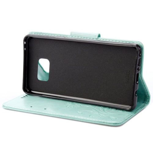 For Galaxy Note 7 / N930 Wallet Style Pressed Flowers Horizontal Flip Leather Case with Holder & Card Slots & Lanyard