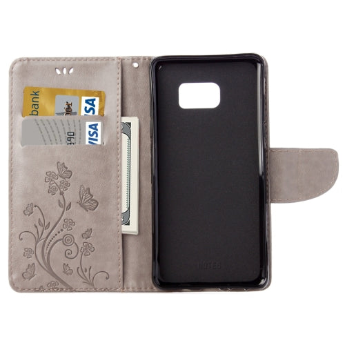 For Galaxy Note 7 / N930 Wallet Style Pressed Flowers Horizontal Flip Leather Case with Holder & Card Slots & Lanyard