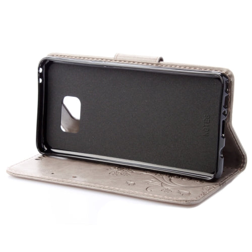 For Galaxy Note 7 / N930 Wallet Style Pressed Flowers Horizontal Flip Leather Case with Holder & Card Slots & Lanyard