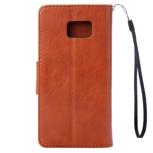 For Galaxy Note 7 / N930 Wallet Style Pressed Flowers Horizontal Flip Leather Case with Holder & Card Slots & Lanyard