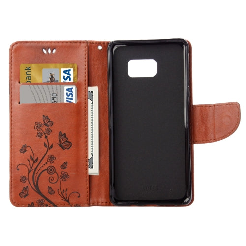 For Galaxy Note 7 / N930 Wallet Style Pressed Flowers Horizontal Flip Leather Case with Holder & Card Slots & Lanyard