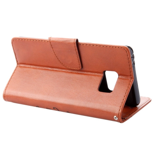 For Galaxy Note 7 / N930 Wallet Style Pressed Flowers Horizontal Flip Leather Case with Holder & Card Slots & Lanyard