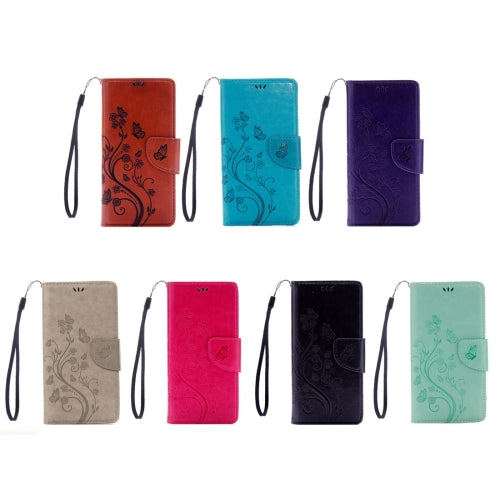 For Galaxy Note 7 / N930 Wallet Style Pressed Flowers Horizontal Flip Leather Case with Holder & Card Slots & Lanyard