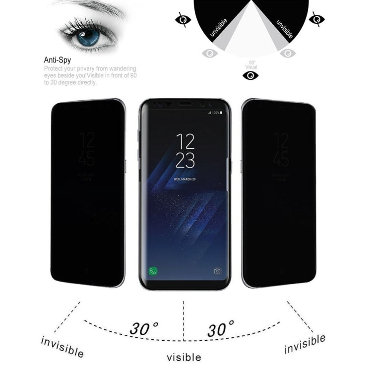 For Galaxy S8 / G950 0.3mm 9H Surface Hardness 3D Curved Privacy Anti-glare Full Screen Tempered Glass Screen Protector