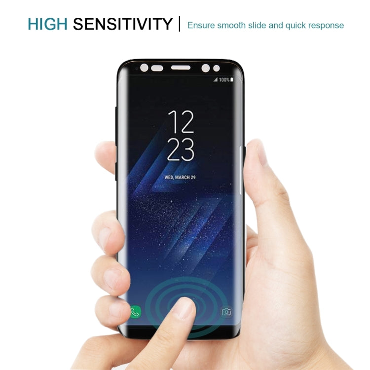 Full Screen Curved  Tempered Glass For Galaxy S8 / G950(Black)