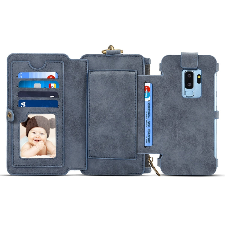 Dibase for Galaxy S9 & A8(2018)  Multi-function Sheep Bar Material Universal Horizontal Flip Case with Holder & Card Slots & Photo Frame & Hook & Detachable Back Protective Case