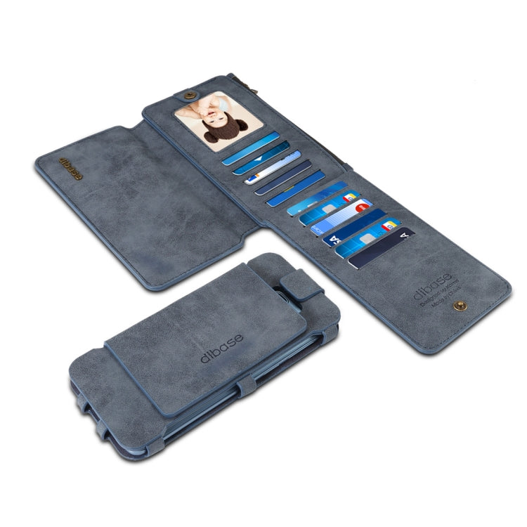 Dibase for Galaxy S9 & A8(2018)  Multi-function Sheep Bar Material Universal Horizontal Flip Case with Holder & Card Slots & Photo Frame & Hook & Detachable Back Protective Case