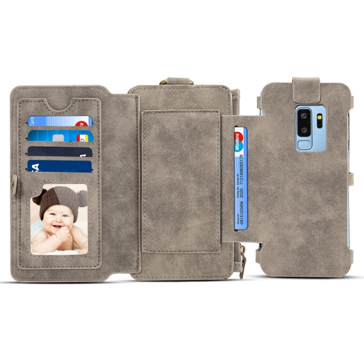 Dibase for Galaxy S9 & A8(2018)  Multi-function Sheep Bar Material Universal Horizontal Flip Case with Holder & Card Slots & Photo Frame & Hook & Detachable Back Protective Case