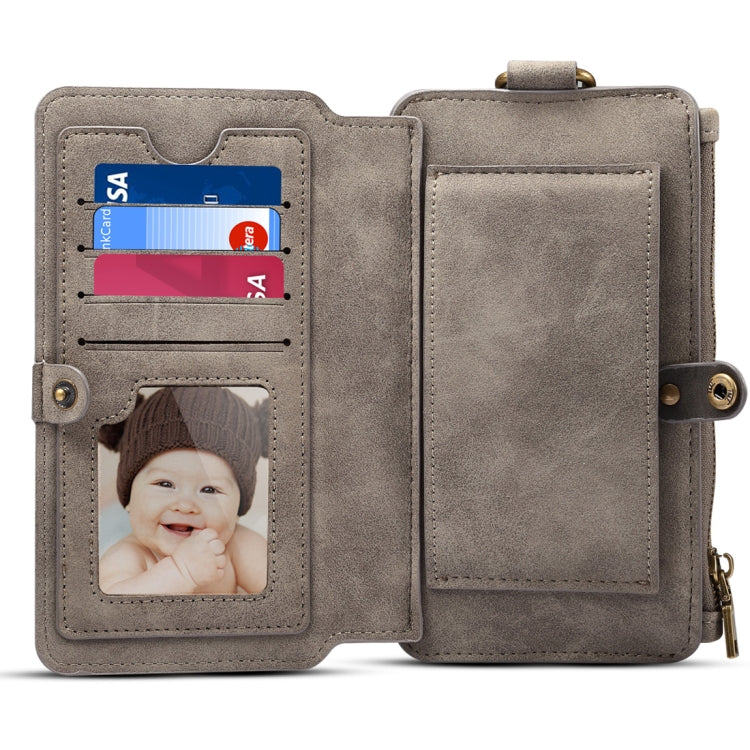 Dibase for Galaxy S9 & A8(2018)  Multi-function Sheep Bar Material Universal Horizontal Flip Case with Holder & Card Slots & Photo Frame & Hook & Detachable Back Protective Case