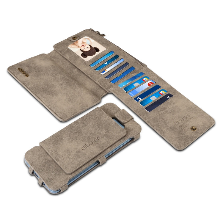 Dibase for Galaxy S9 & A8(2018)  Multi-function Sheep Bar Material Universal Horizontal Flip Case with Holder & Card Slots & Photo Frame & Hook & Detachable Back Protective Case