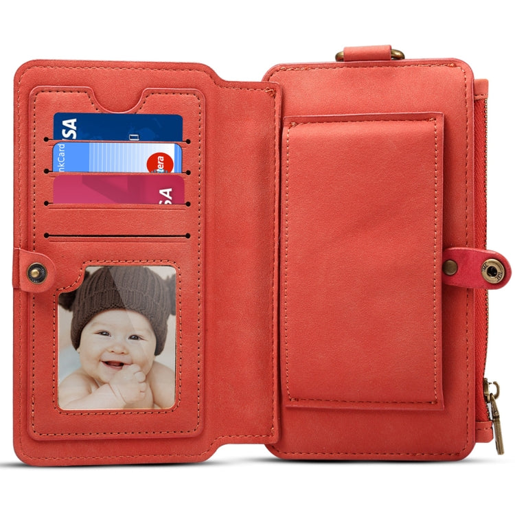 Dibase for Galaxy S9 & A8(2018)  Multi-function Sheep Bar Material Universal Horizontal Flip Case with Holder & Card Slots & Photo Frame & Hook & Detachable Back Protective Case