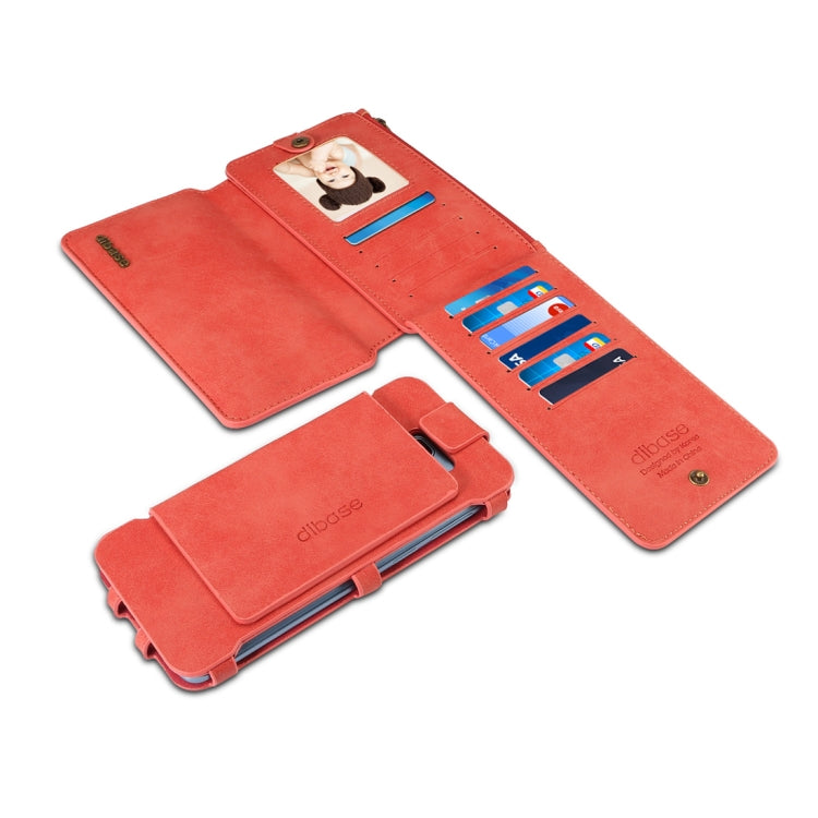 Dibase for Galaxy S9 & A8(2018)  Multi-function Sheep Bar Material Universal Horizontal Flip Case with Holder & Card Slots & Photo Frame & Hook & Detachable Back Protective Case