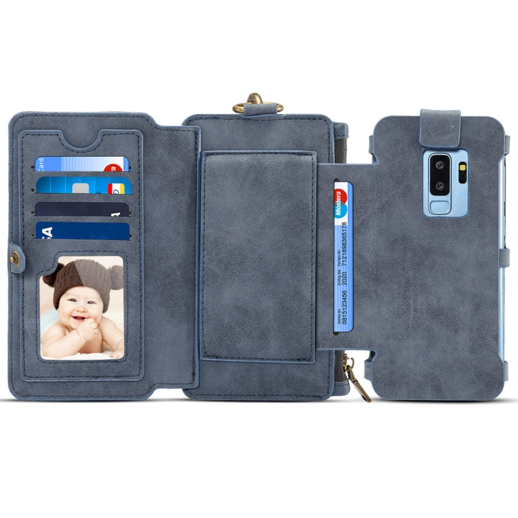 Dibase for Galaxy S9 + & A8 + (2018)  Multi-function Sheep Bar Material Universal Horizontal Flip Case with Holder & Card Slots & Photo Frame & Hook & Detachable Back Protective Case
