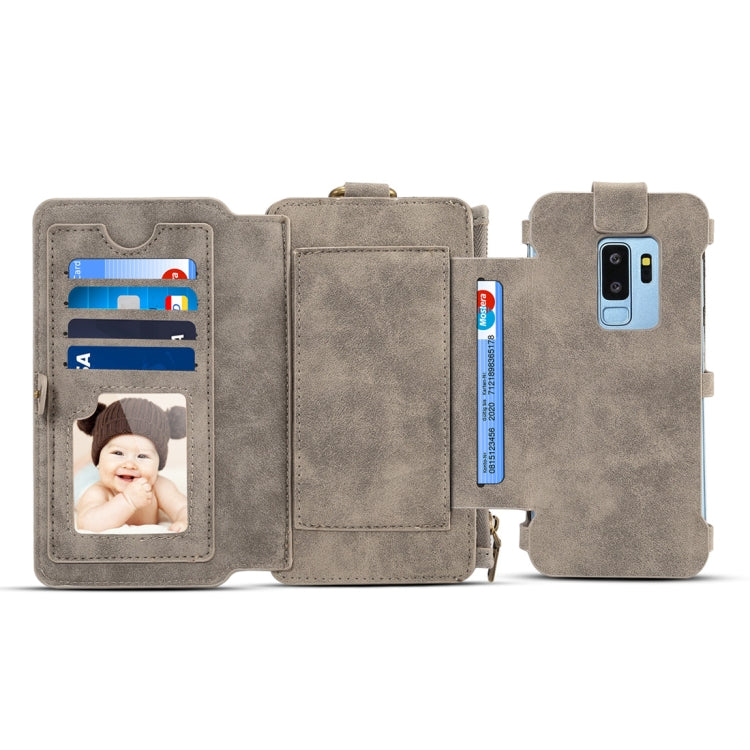 Dibase for Galaxy S9 + & A8 + (2018)  Multi-function Sheep Bar Material Universal Horizontal Flip Case with Holder & Card Slots & Photo Frame & Hook & Detachable Back Protective Case