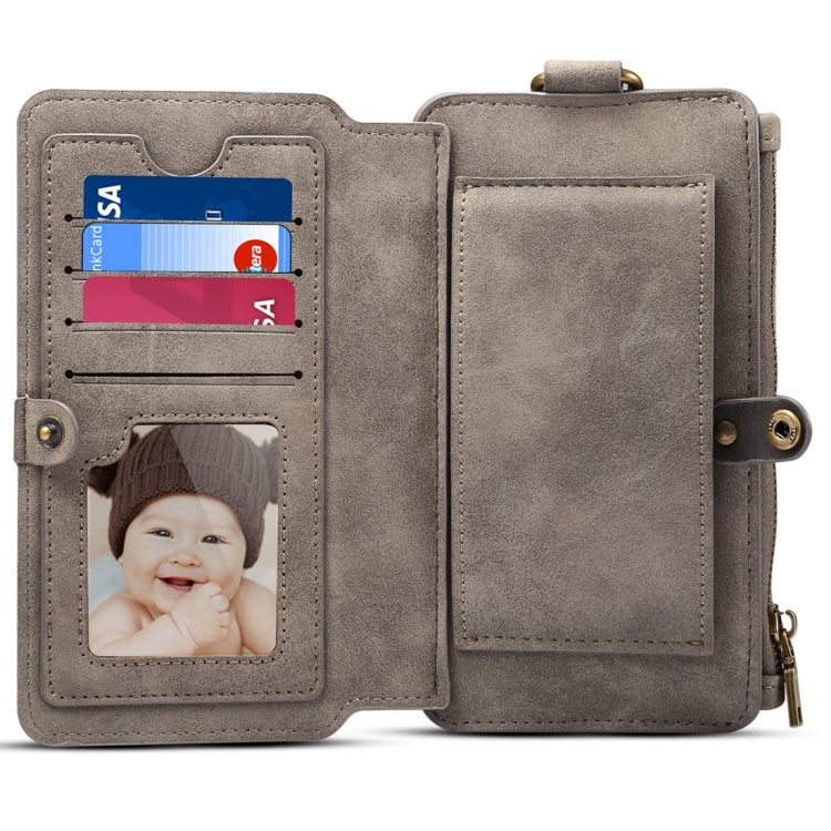 Dibase for Galaxy S9 + & A8 + (2018)  Multi-function Sheep Bar Material Universal Horizontal Flip Case with Holder & Card Slots & Photo Frame & Hook & Detachable Back Protective Case