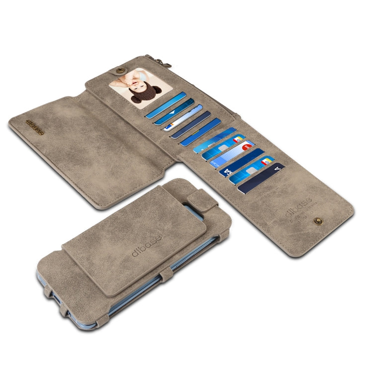 Dibase for Galaxy S9 + & A8 + (2018)  Multi-function Sheep Bar Material Universal Horizontal Flip Case with Holder & Card Slots & Photo Frame & Hook & Detachable Back Protective Case