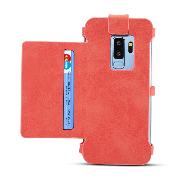 Dibase for Galaxy S9 + & A8 + (2018)  Multi-function Sheep Bar Material Universal Horizontal Flip Case with Holder & Card Slots & Photo Frame & Hook & Detachable Back Protective Case