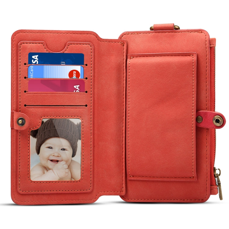 Dibase for Galaxy S9 + & A8 + (2018)  Multi-function Sheep Bar Material Universal Horizontal Flip Case with Holder & Card Slots & Photo Frame & Hook & Detachable Back Protective Case