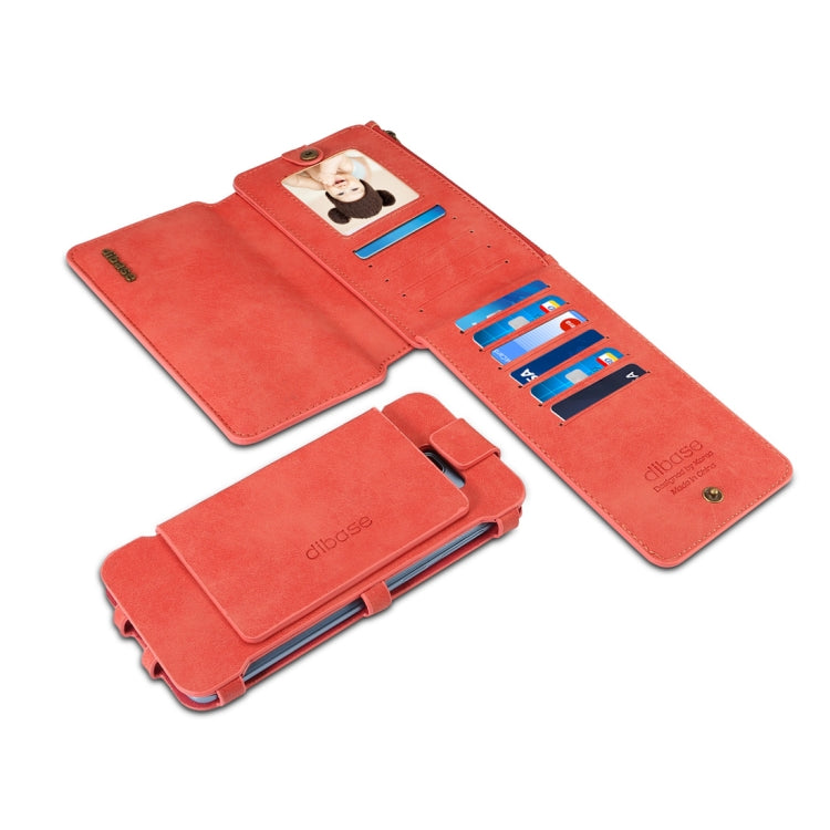 Dibase for Galaxy S9 + & A8 + (2018)  Multi-function Sheep Bar Material Universal Horizontal Flip Case with Holder & Card Slots & Photo Frame & Hook & Detachable Back Protective Case