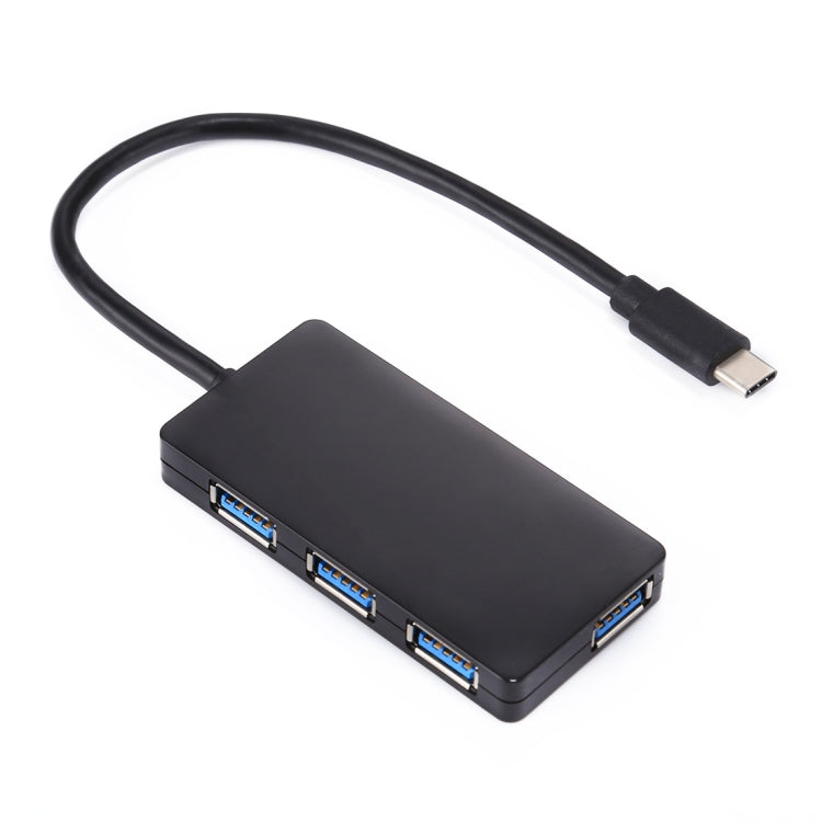 4 x USB 3.0 Ports to USB-C / Type-C HUB Adapter, Total Length: about 28cm