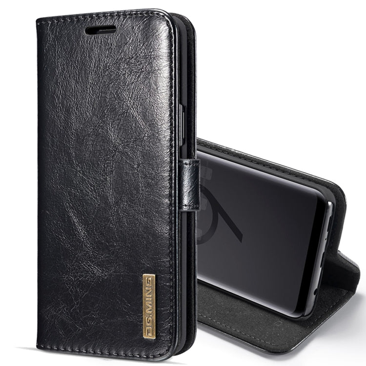 DG.MING for Galaxy S9 Crazy Horse Texture Horizontal Flip Detachable Magnetic Protective Case with Holder & Card Slots & Lanyard