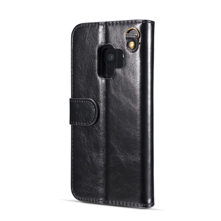 DG.MING for Galaxy S9 Crazy Horse Texture Horizontal Flip Detachable Magnetic Protective Case with Holder & Card Slots & Lanyard