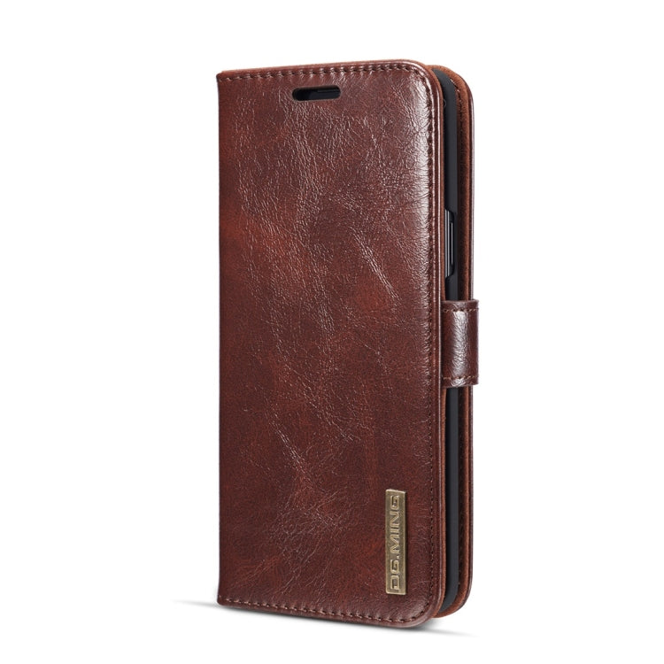DG.MING for Galaxy S9 Crazy Horse Texture Horizontal Flip Detachable Magnetic Protective Case with Holder & Card Slots & Lanyard