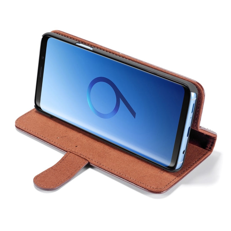 DG.MING for Galaxy S9+ Crazy Horse Texture Horizontal Flip Detachable Magnetic Protective Case with Holder & Card Slots & Lanyard