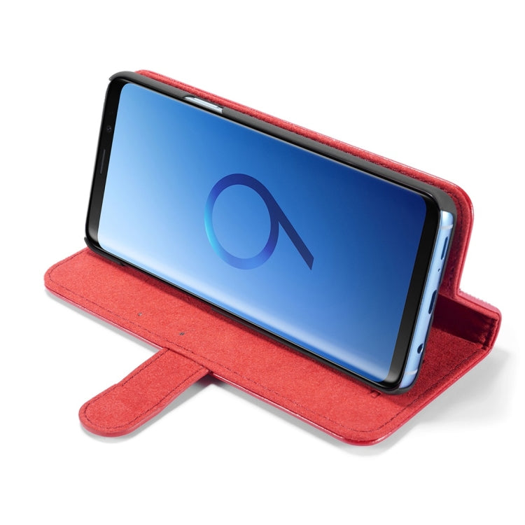 DG.MING for Galaxy S9+ Crazy Horse Texture Horizontal Flip Detachable Magnetic Protective Case with Holder & Card Slots & Lanyard