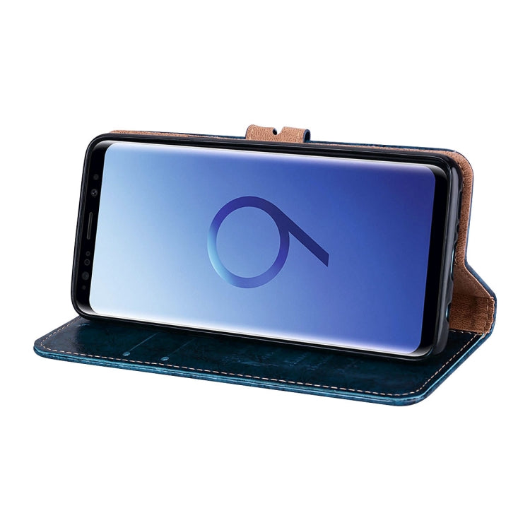 For Galaxy S9 Oil Wax Texture Horizontal Flip Leather Case with Holder & Card Slots & Wallet