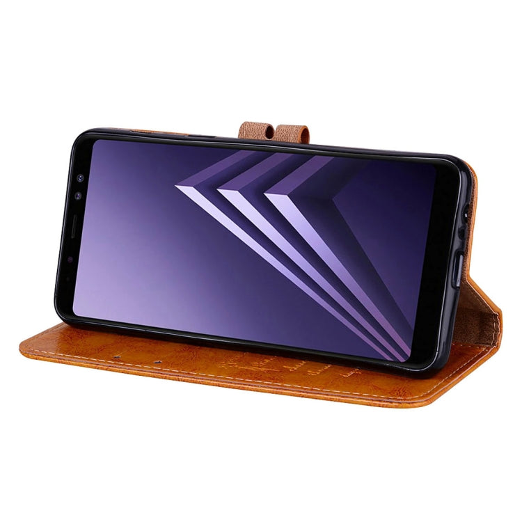For Galaxy A8 (2018) Business Style Oil Wax Texture Horizontal Flip Leather Case with Holder & Card Slots & Wallet