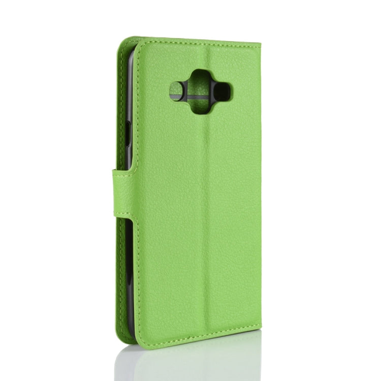 For Galaxy J7 Duo Litchi Texture Horizontal Flip Leather Case with Holder & Card Slots & Wallet
