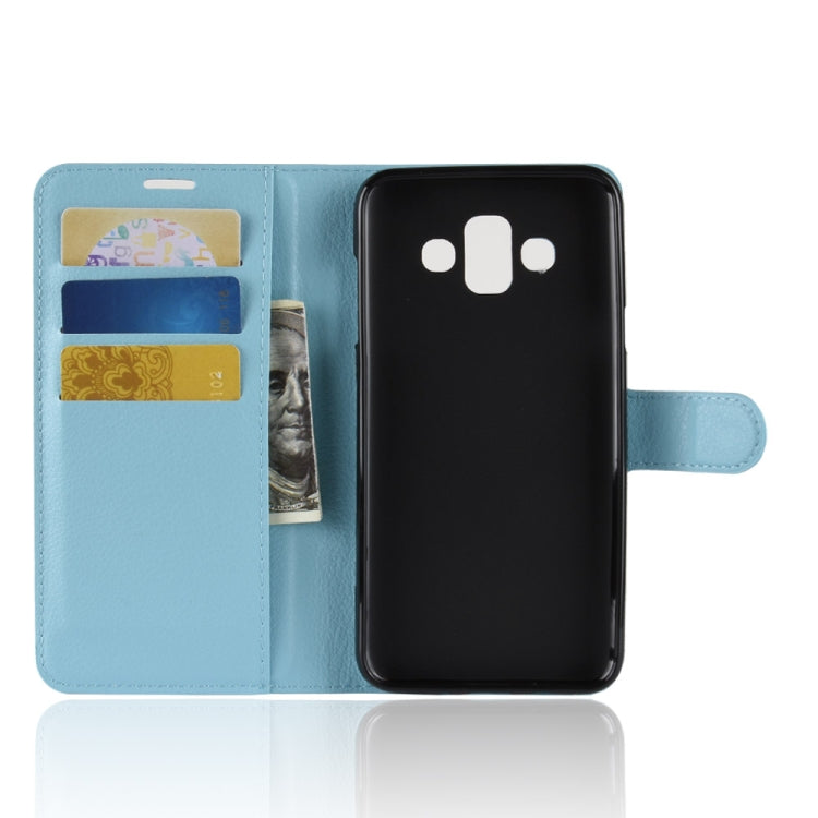 For Galaxy J7 Duo Litchi Texture Horizontal Flip Leather Case with Holder & Card Slots & Wallet