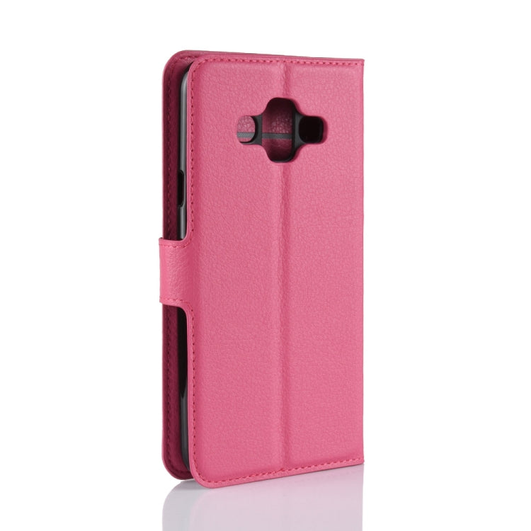 For Galaxy J7 Duo Litchi Texture Horizontal Flip Leather Case with Holder & Card Slots & Wallet