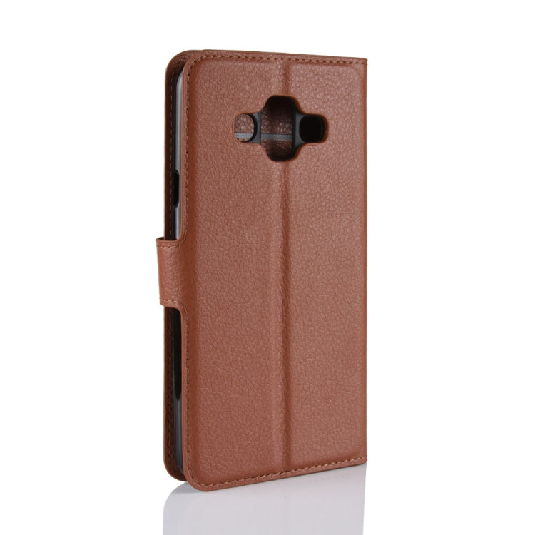For Galaxy J7 Duo Litchi Texture Horizontal Flip Leather Case with Holder & Card Slots & Wallet