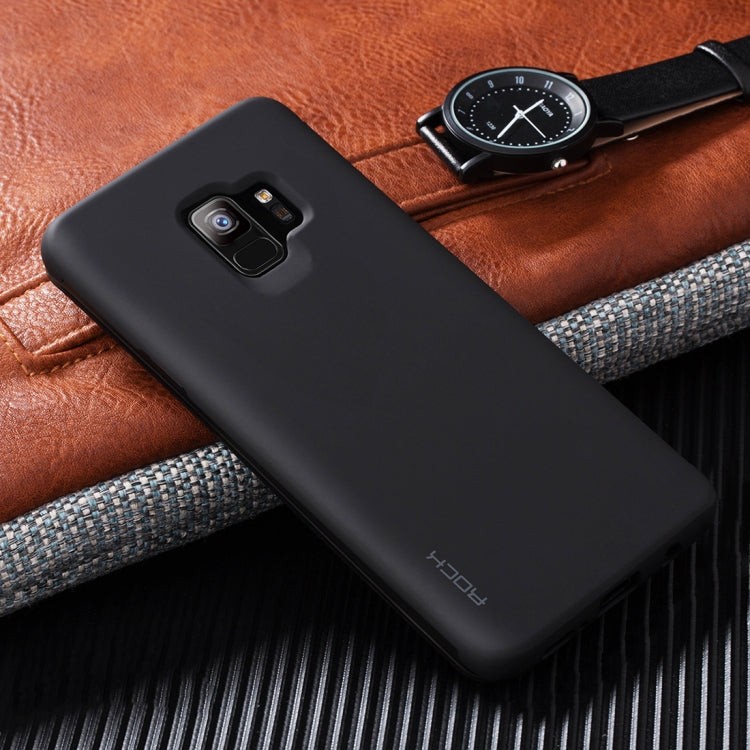 Rock Dr.V Series for Galaxy S9 Business Style Ultrathin Flip Protective Case with Visible Front Cover & Call Display ID
