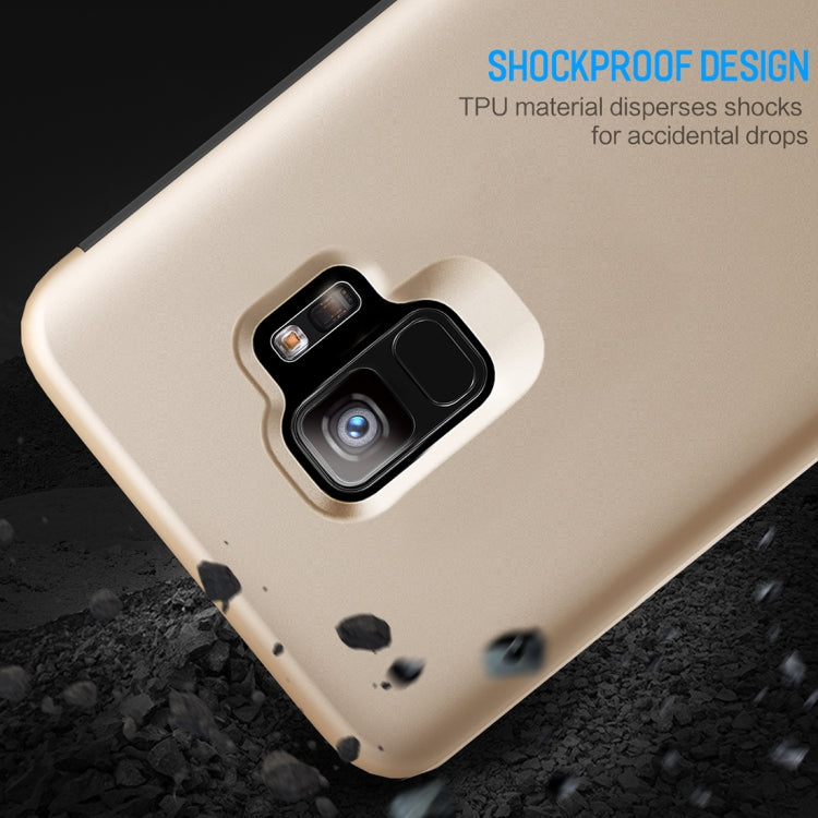 Rock Dr.V Series for Galaxy S9 Business Style Ultrathin Flip Protective Case with Visible Front Cover & Call Display ID