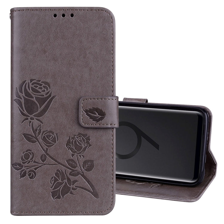 Rose Embossed Horizontal Flip Environmental PU Leather Case with Holder & Card Slots & Wallet for Galaxy S9+