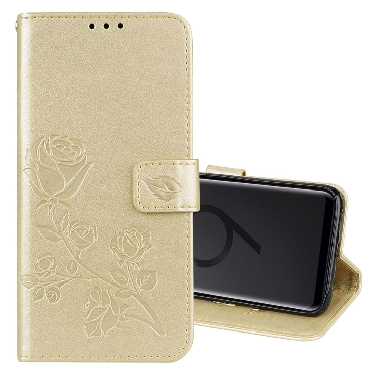 Rose Embossed Horizontal Flip Environmental PU Leather Case with Holder & Card Slots & Wallet for Galaxy S9+